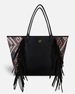 Lonbali Bolso Bonnie Ethnic Negro| Bolsos Shopper