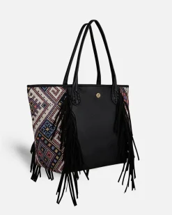 Lonbali Bolso Bonnie Ethnic Negro| Bolsos Shopper