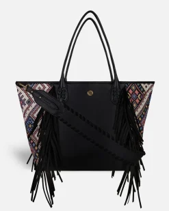 Lonbali Bolso Bonnie Ethnic Negro| Bolsos Shopper