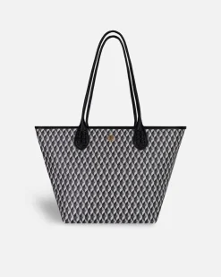 Lonbali Bolso Born Midi B&W Negro| Bolsos Shopper