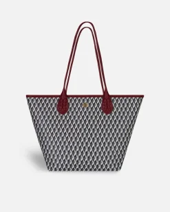 Lonbali Bolso Born Midi B&W Rojo| Bolsos Shopper