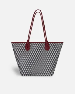Lonbali Bolso Born Midi B&W Rojo| Bolsos Shopper
