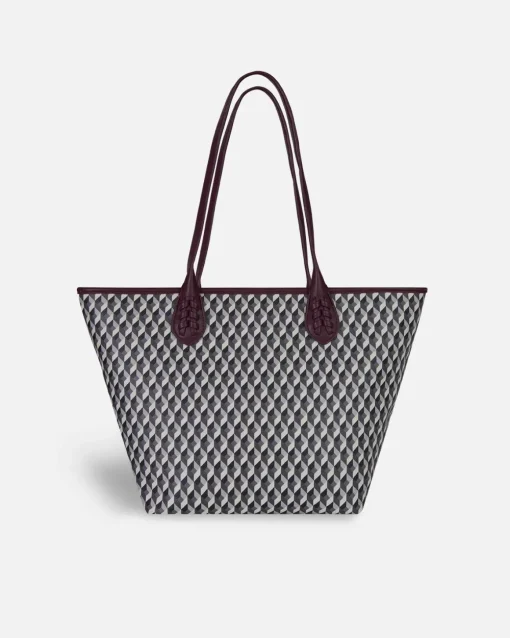 Lonbali Bolso Born Midi B&W Wine| Bolsos Shopper