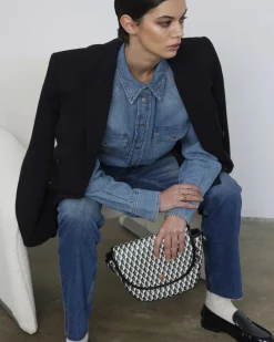 Lonbali Bolso Cadet Born B&W Negro| Bolsos Bandolera
