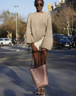 Lonbali Bolso Lemans Burdeos/Nude| Bolsos Shopper