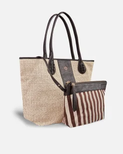 Lonbali Bolso Tulum Marron| Bolsos Shopper