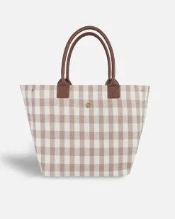 Lonbali Bolso Vichy Beige| Bolsos Shopper