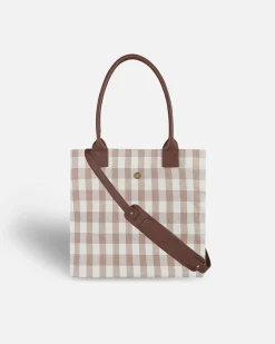 Lonbali Bolso Vichy Beige| Bolsos Shopper