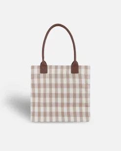 Lonbali Bolso Vichy Beige| Bolsos Shopper