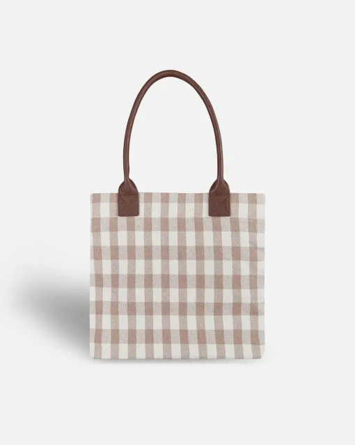 Lonbali Bolso Vichy Beige| Bolsos Shopper