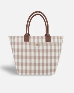Lonbali Bolso Vichy Beige| Bolsos Shopper