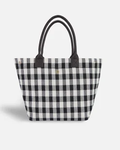 Lonbali Bolso Vichy Negro| Bolsos Shopper