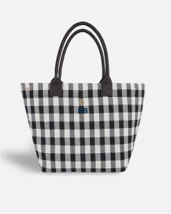Lonbali Bolso Vichy Negro| Bolsos Shopper