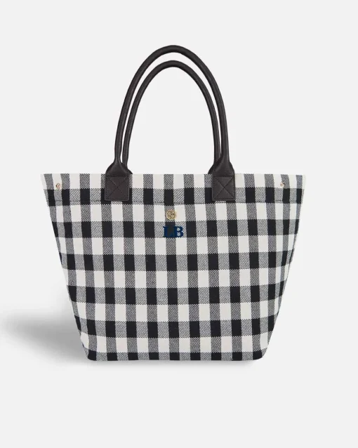 Lonbali Bolso Vichy Negro| Bolsos Shopper