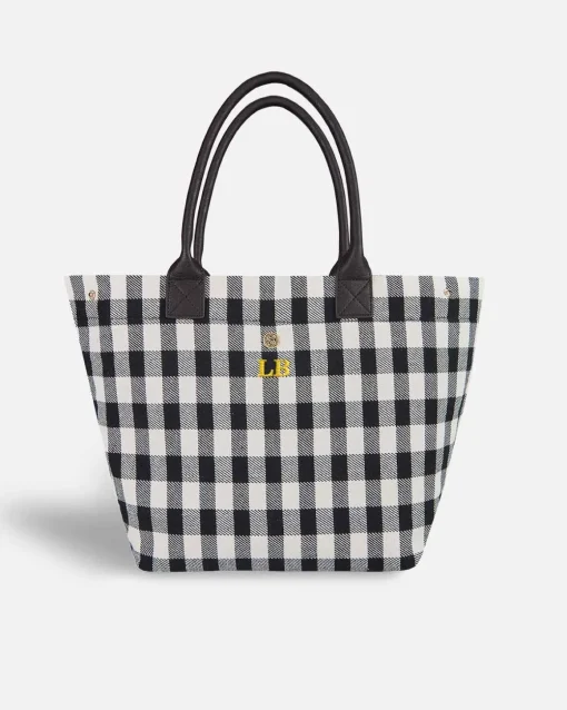 Lonbali Bolso Vichy Negro| Bolsos Shopper