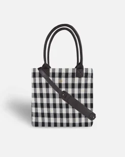 Lonbali Bolso Vichy Negro| Bolsos Shopper