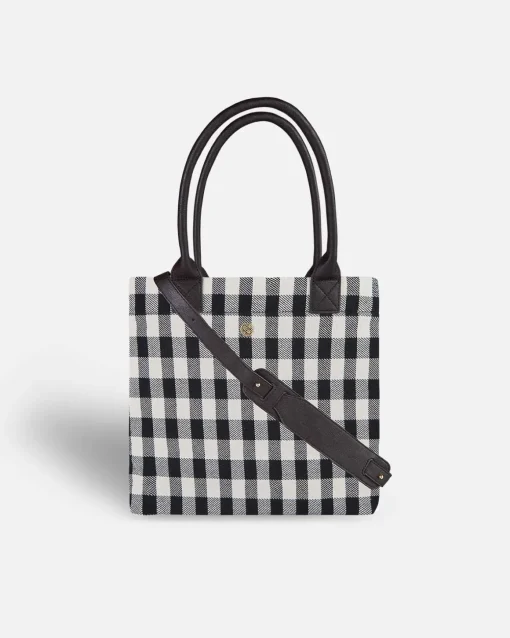 Lonbali Bolso Vichy Negro| Bolsos Shopper