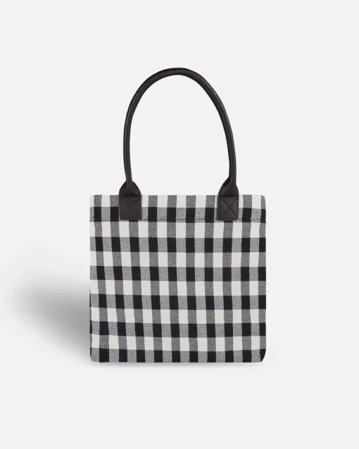 Lonbali Bolso Vichy Negro| Bolsos Shopper