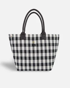 Lonbali Bolso Vichy Negro| Bolsos Shopper