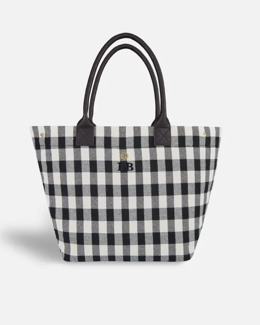 Lonbali Bolso Vichy Negro| Bolsos Shopper