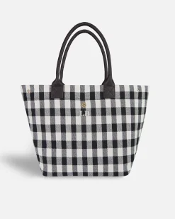 Lonbali Bolso Vichy Negro| Bolsos Shopper