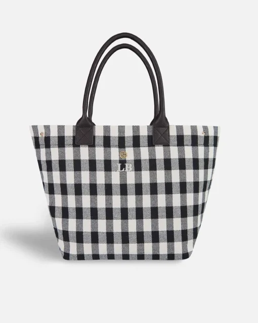 Lonbali Bolso Vichy Negro| Bolsos Shopper
