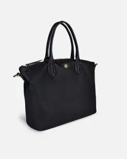 Lonbali Bolso Zip Tote Basic Negro| Bolsos Bandolera