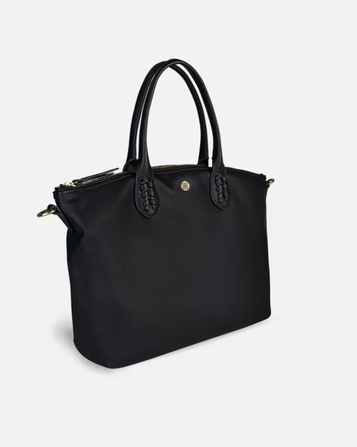 Lonbali Bolso Zip Tote Basic Negro| Bolsos Bandolera