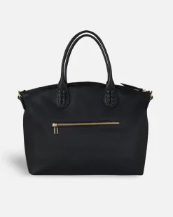 Lonbali Bolso Zip Tote Basic Negro| Bolsos Bandolera