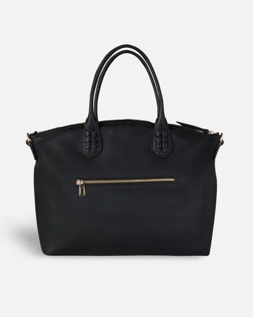 Lonbali Bolso Zip Tote Basic Negro| Bolsos Bandolera