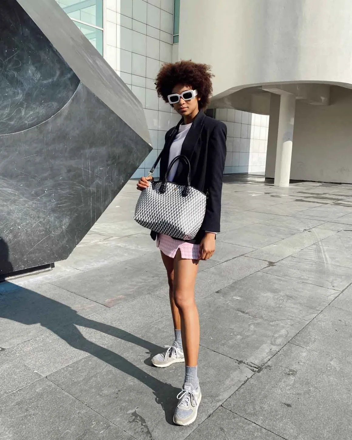 Lonbali Bolso Zip Tote Born B&W Negro| Bolsos Bandolera