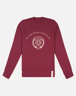 Lonbali Sudadera Escudo Burdeos|Mujer Sudaderas