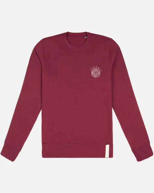 Lonbali Sudadera Logo Burdeos|Mujer Sudaderas