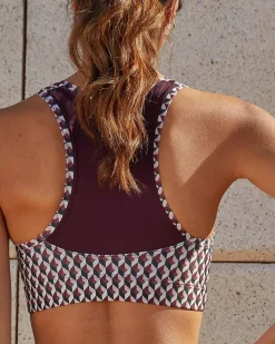 Lonbali Sujetador Deportivo Born Cherry|Mujer Ropa Deportiva